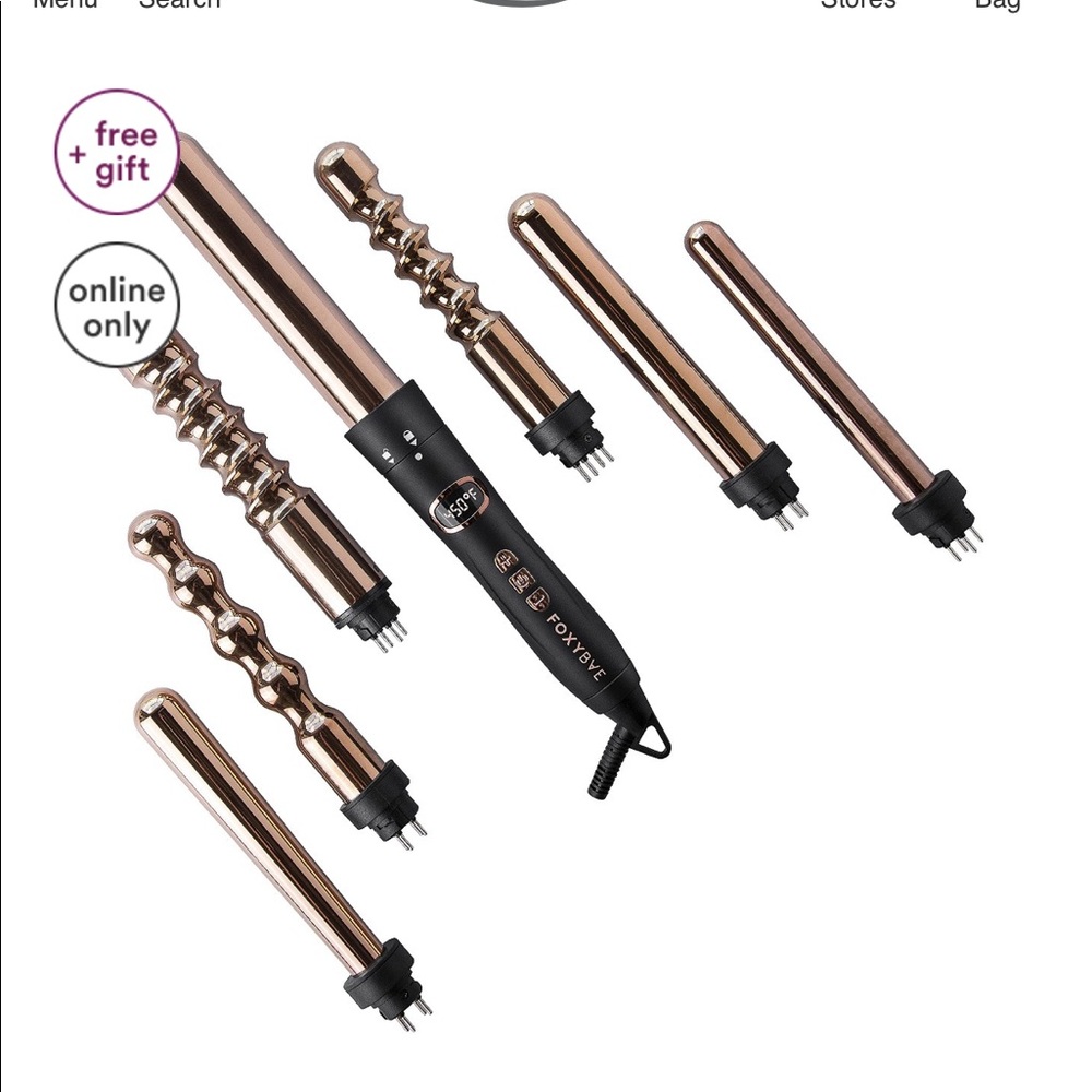 FoxyBae curling wand set, EUC